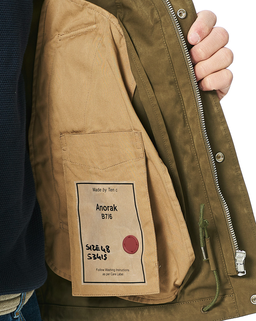 Herren | Jacken | Ten c | 9 oz Anorak Jacket Olive
