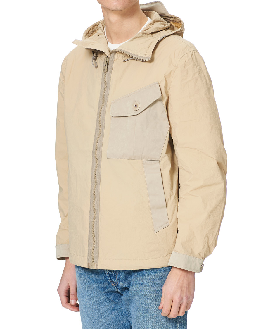 Herren | Jacken | Ten c | Garment Dyed Nylon Hood Jacket Beige