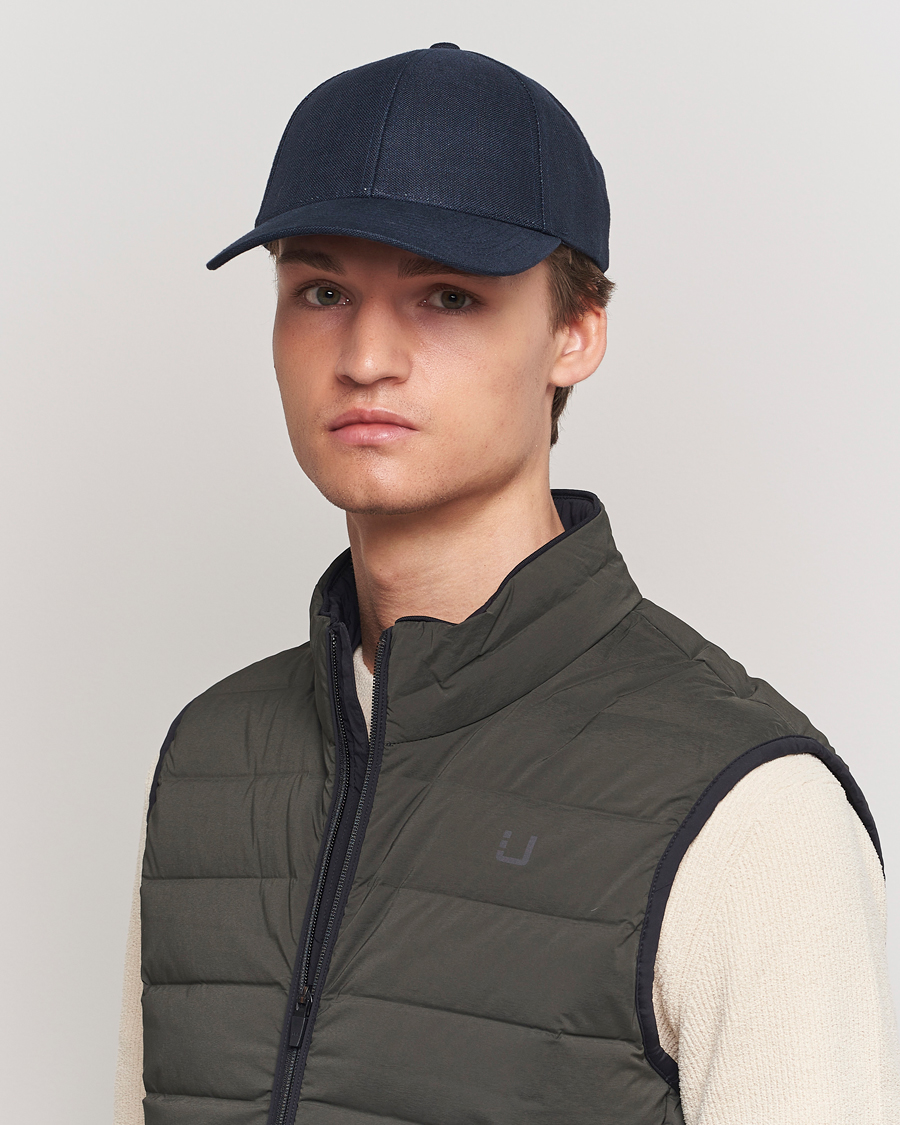 Herren | Accessoires | Varsity Headwear | Linen Baseball Cap Deep Sea Navy