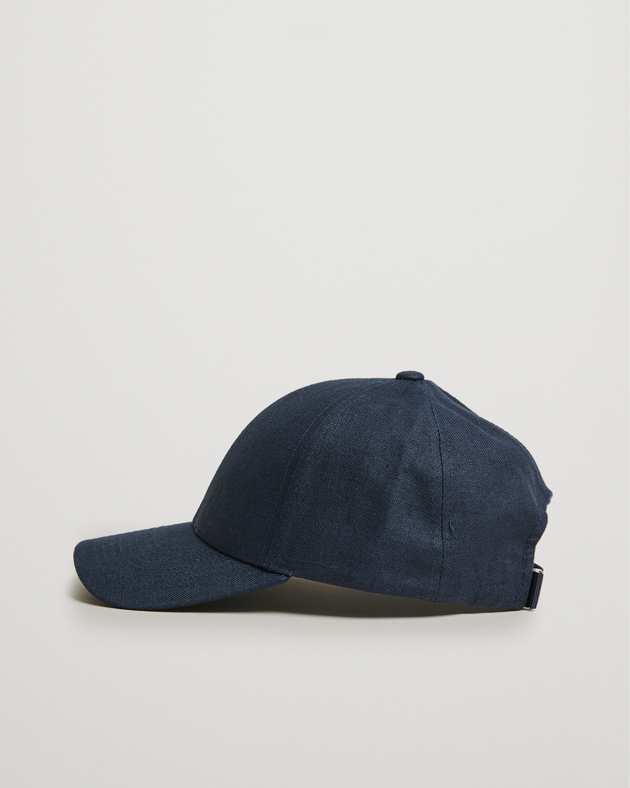 Herren | Hüte & Mützen | Varsity Headwear | Linen Baseball Cap Deep Sea Navy
