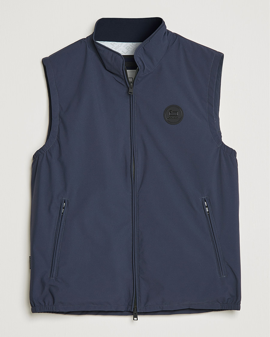 Herren | Jacken | Woolrich | Pacific Padded Vest Melton Blue