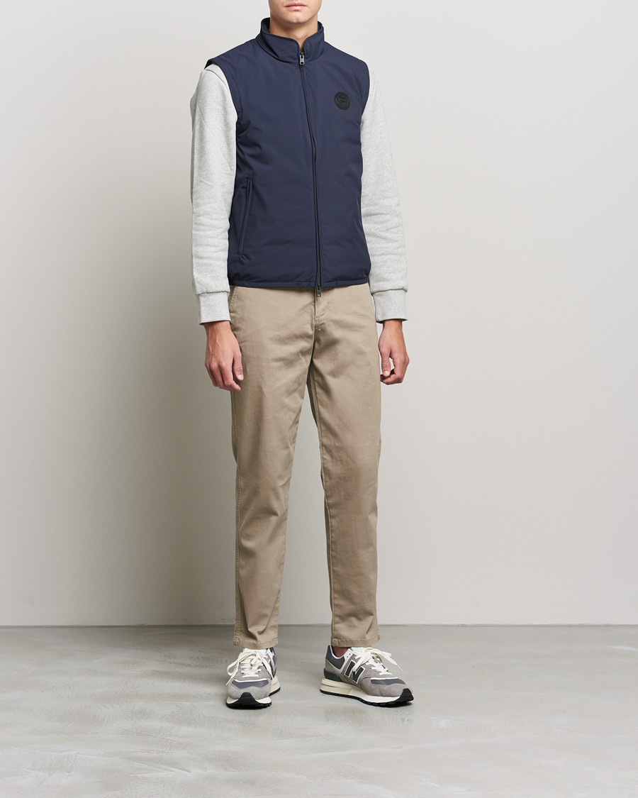 Herren | Jacken | Woolrich | Pacific Padded Vest Melton Blue