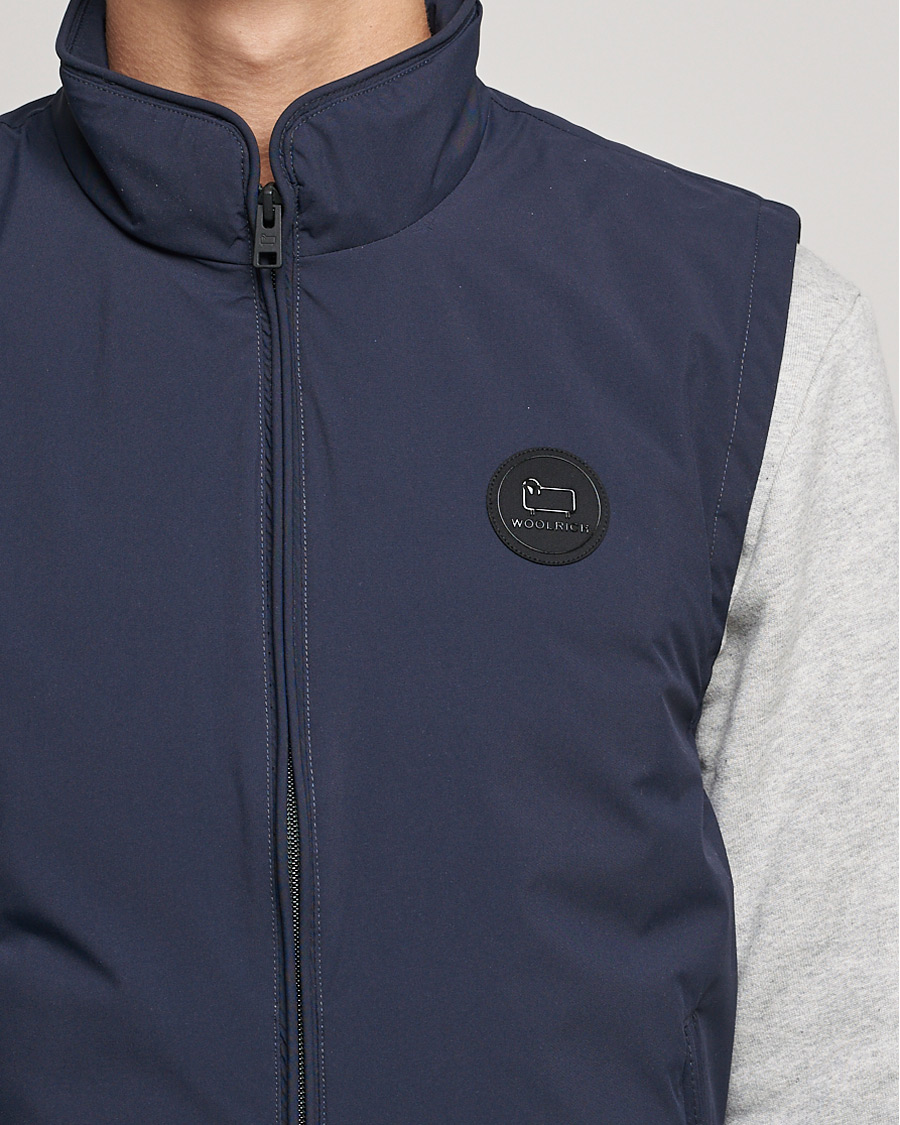 Herren | Jacken | Woolrich | Pacific Padded Vest Melton Blue