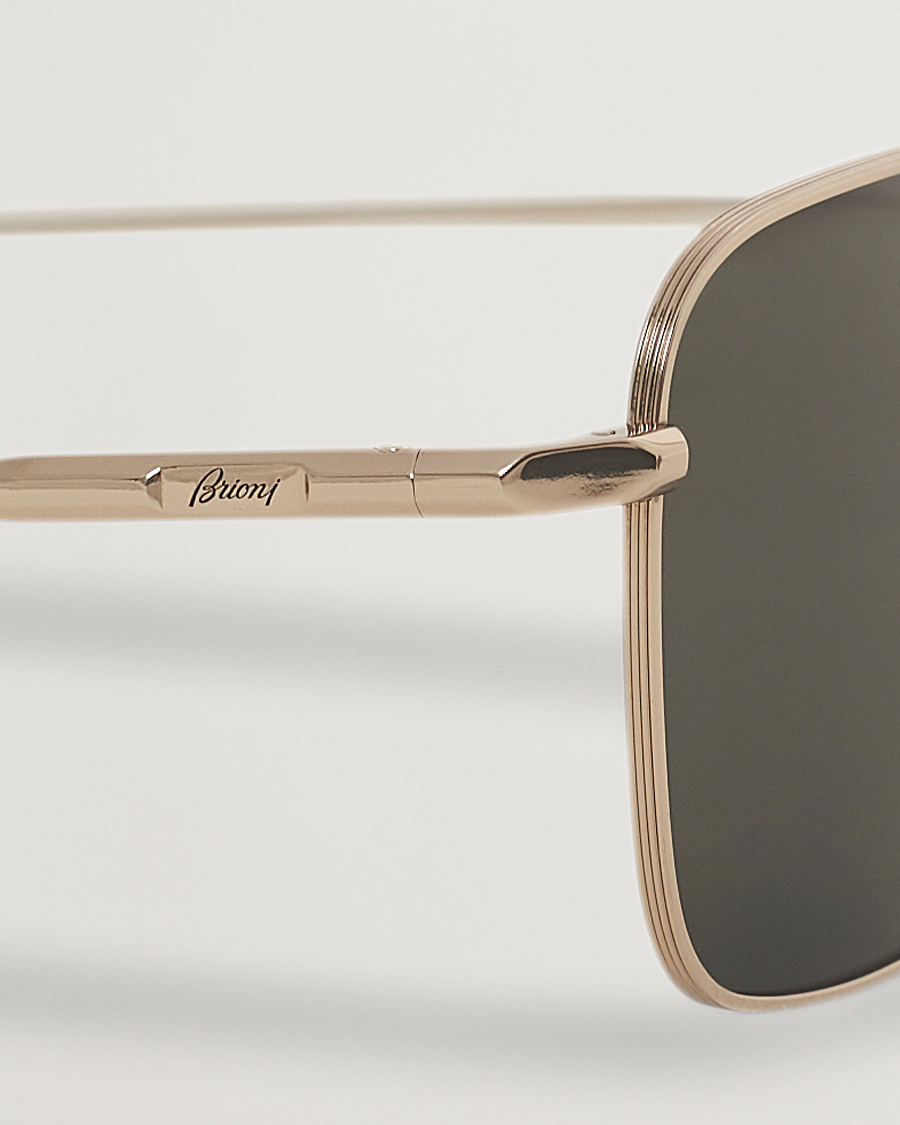 Herren | Brioni BR0101S Sunglasses Gold/Grey | Brioni | BR0101S Sunglasses Gold/Grey
