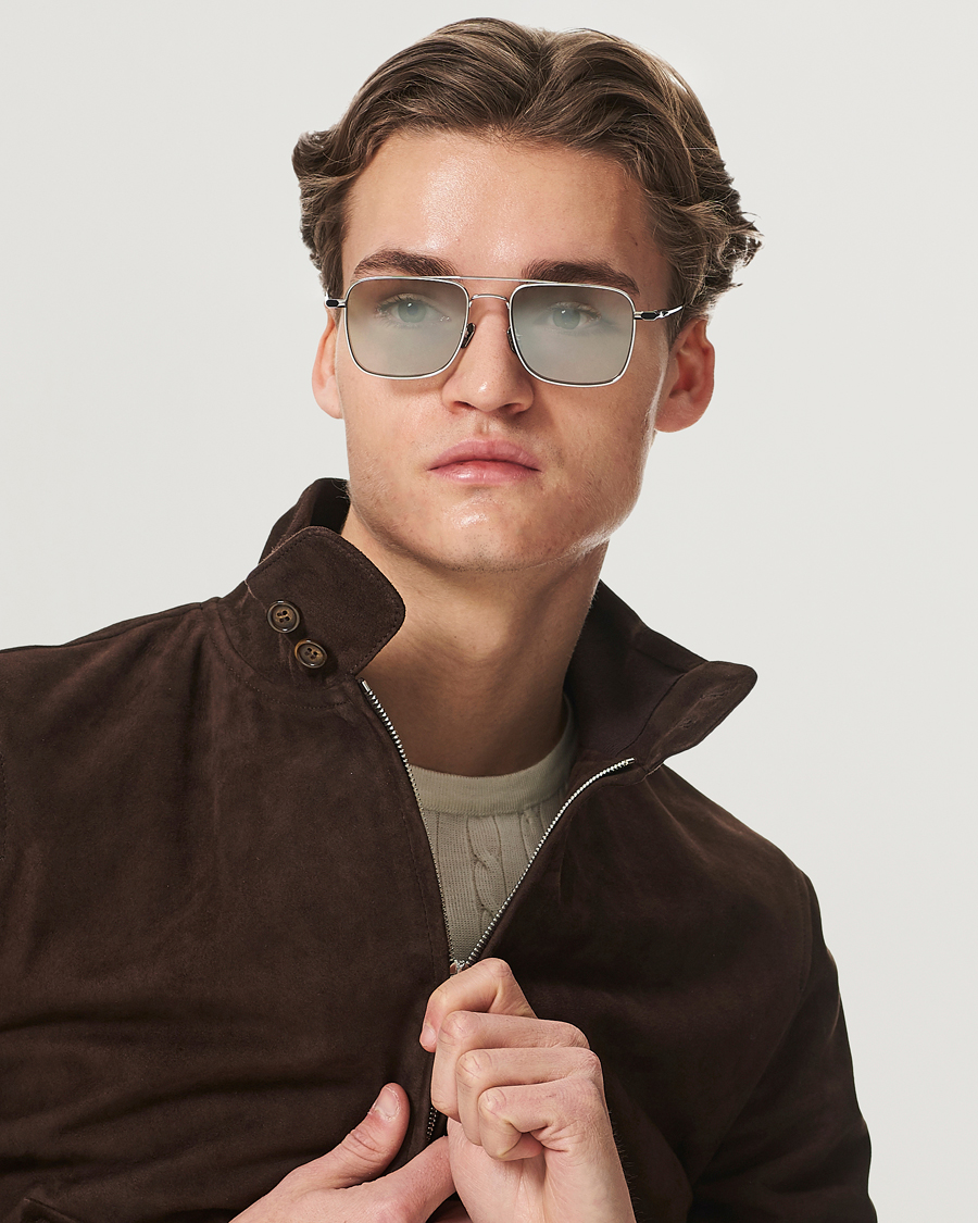Herren | Sonnenbrillen | Brioni | BR0101S Sunglasses Silver/Green