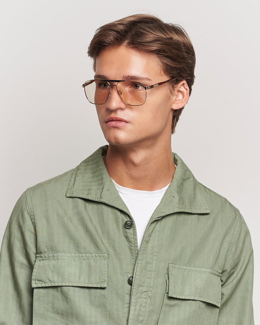 Herren | Gucci GG1164S Sunglasses Gold/Havana | Gucci | GG1164S Sunglasses Gold/Havana