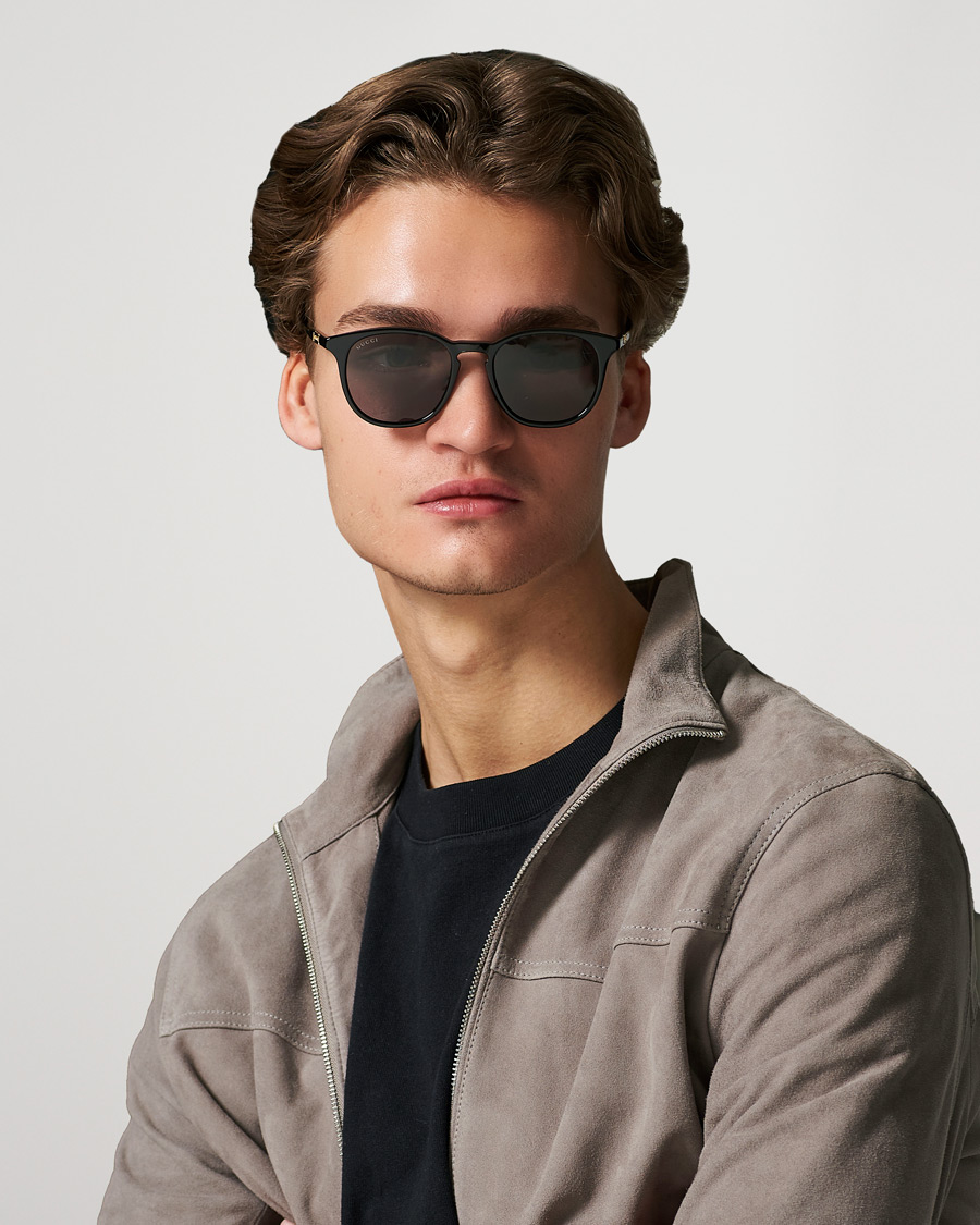 Herren | Runde Sonnenbrillen | Gucci | GG1157S Sunglasses Black/Grey