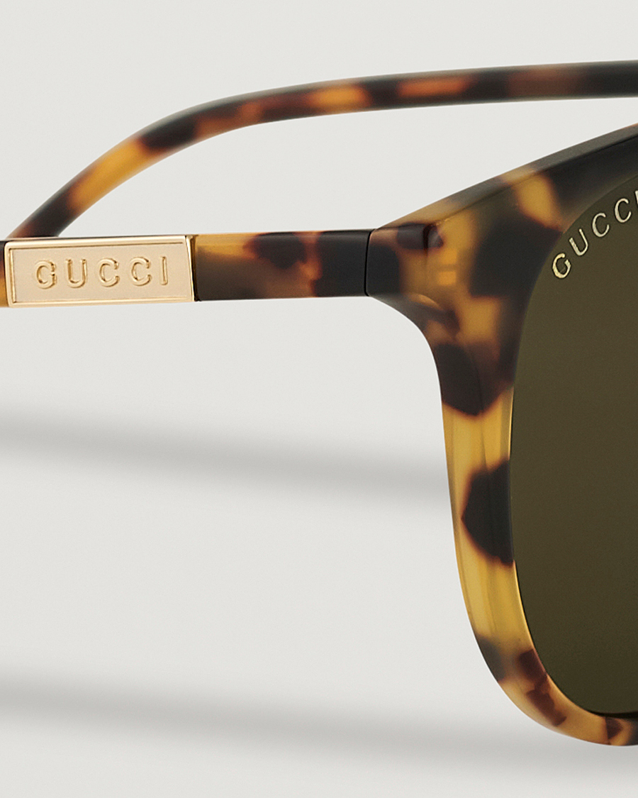Herren | Gucci GG1157S Sunglasses Havana/Green | Gucci | GG1157S Sunglasses Havana/Green