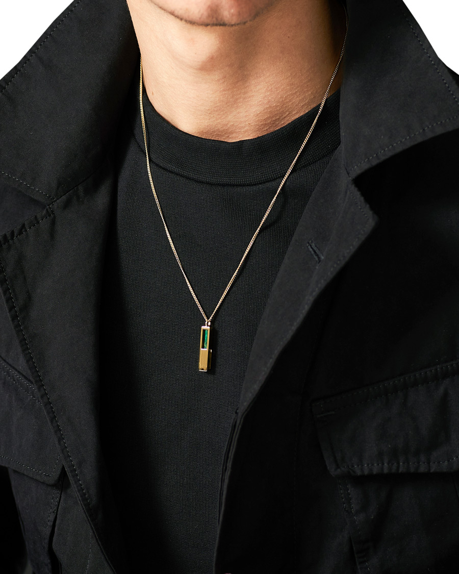 Herren | Tom Wood Cupe Pendant Malachite Gold | Tom Wood | Cupe Pendant Malachite Gold
