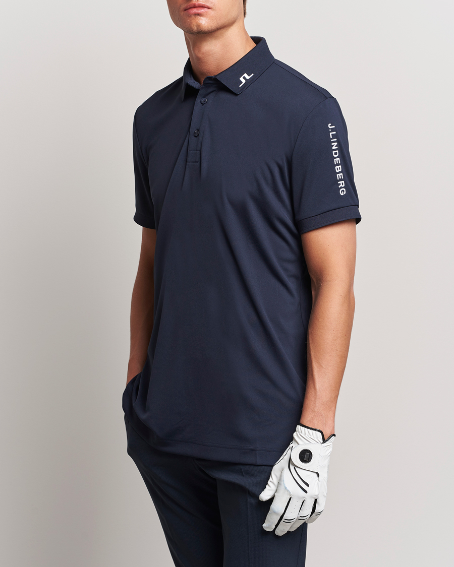 Herren | Poloshirts | J.Lindeberg | Regular Fit Tour Tech Stretch Polo Navy