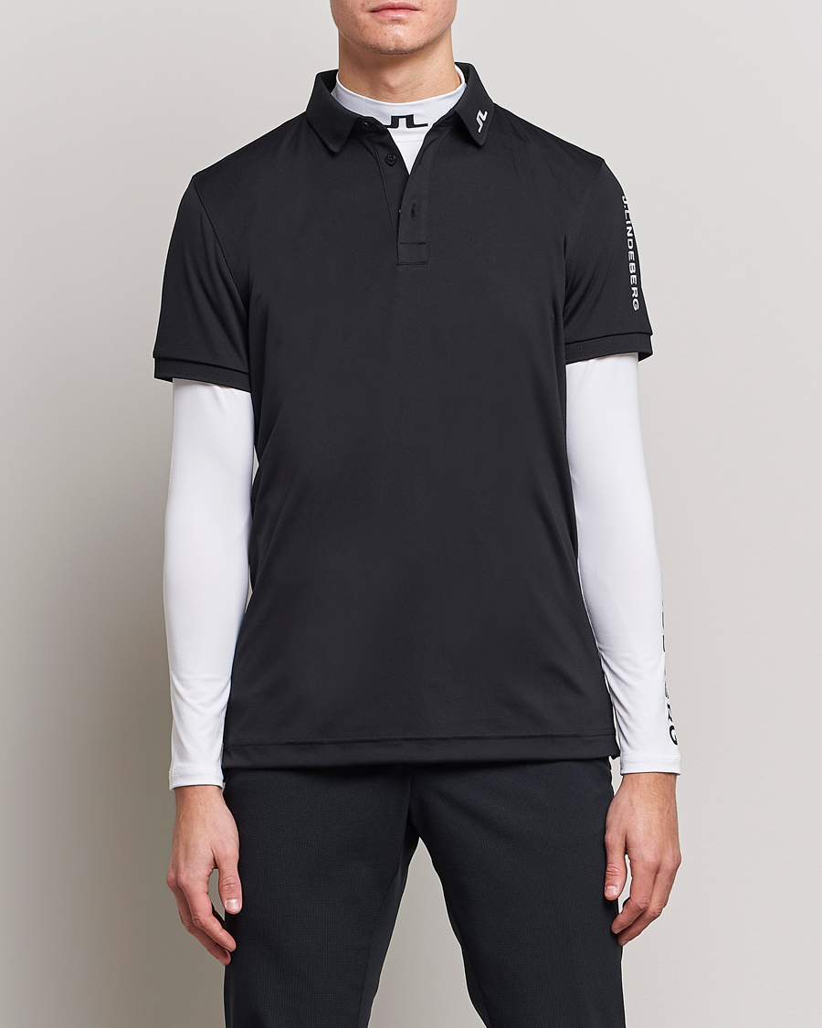 Herren | Poloshirt | J.Lindeberg | Regular Fit Tour Tech Stretch Polo Black