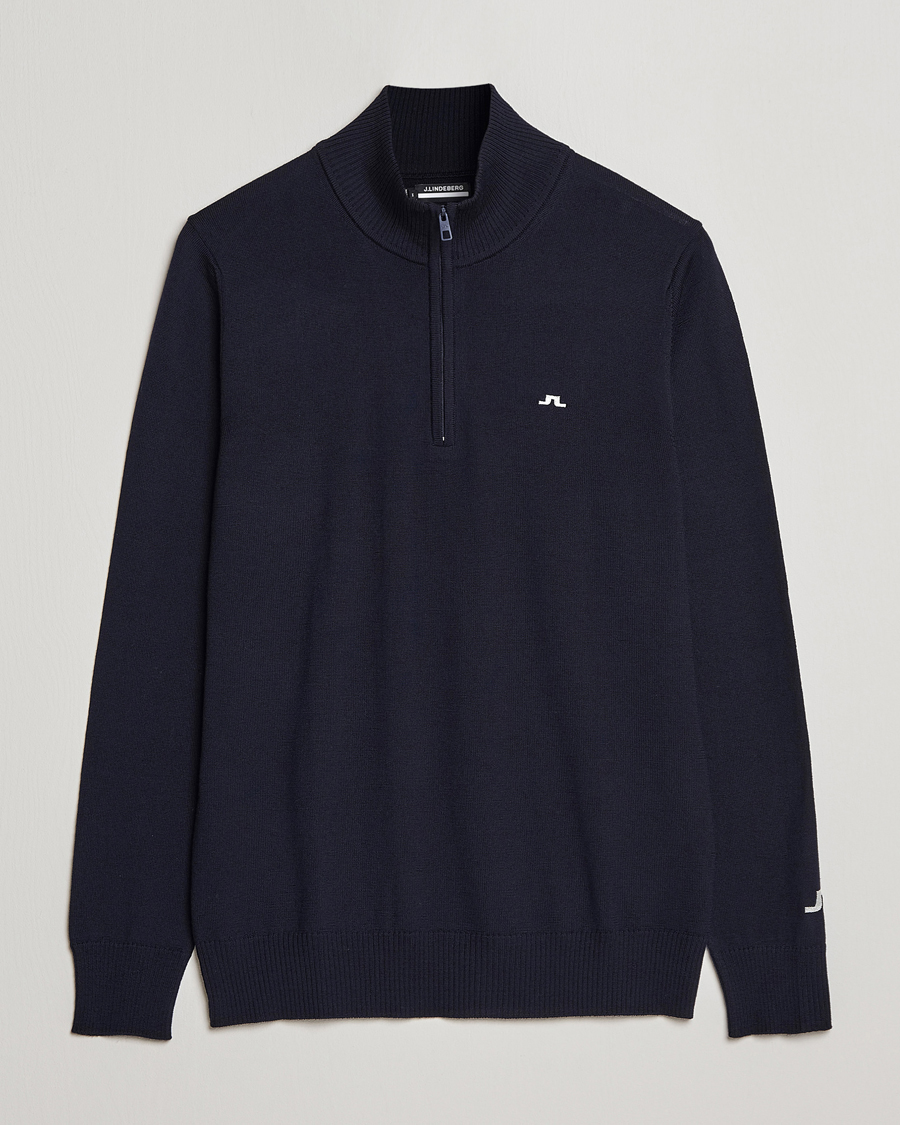 Herren | Pullover | J.Lindeberg | Kian Tour Merino Half Zip Navy