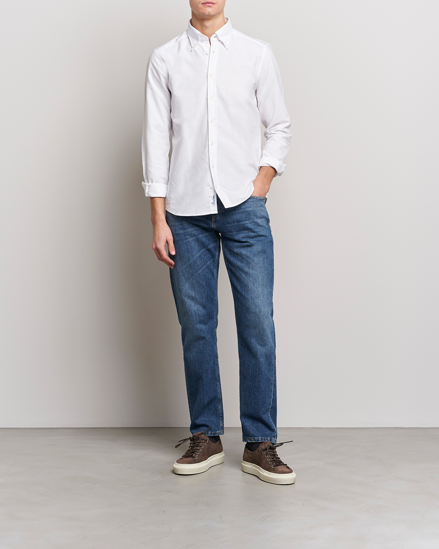 Herren | Hemden | Stenströms | Slimline Oxford Shirt White
