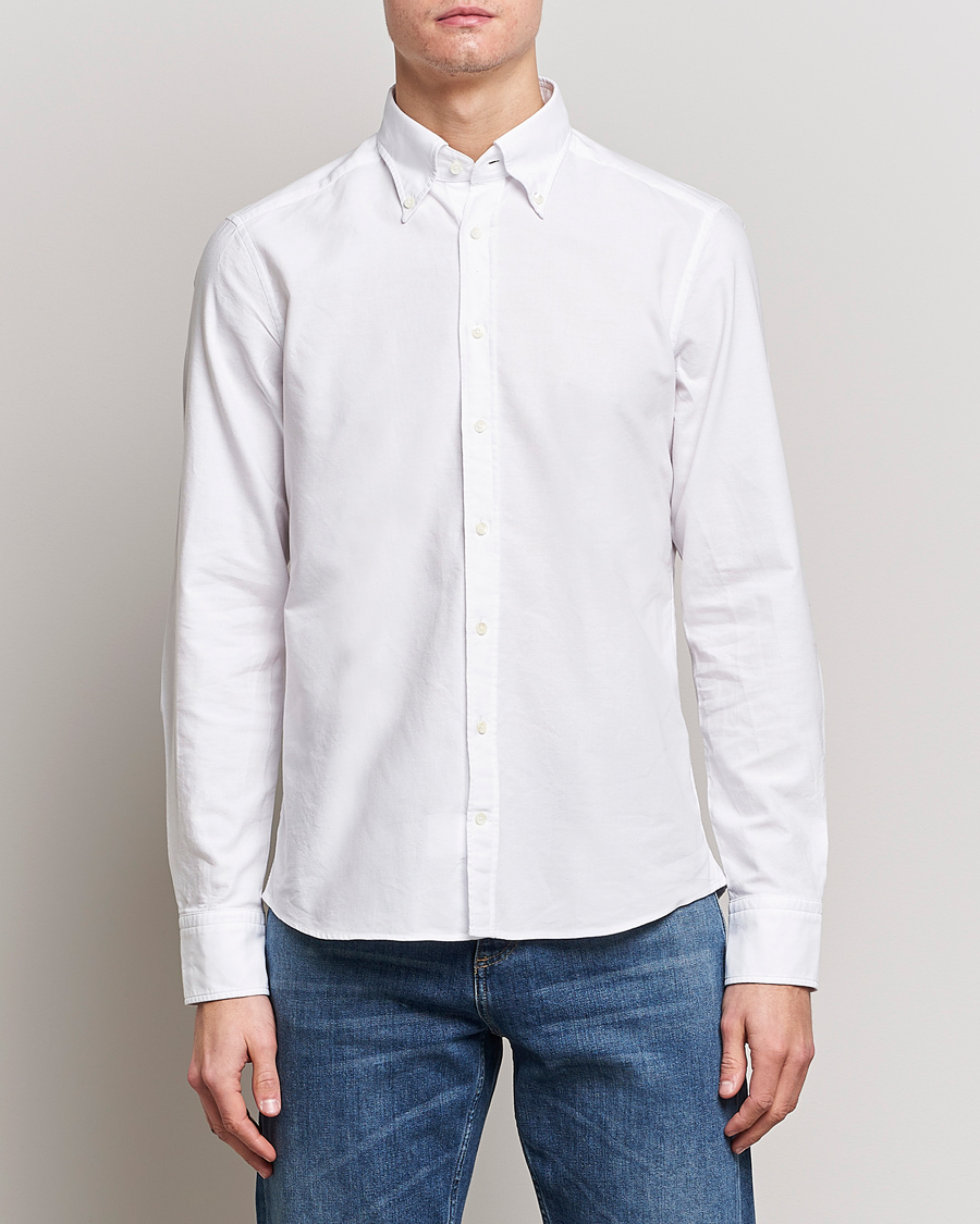 Herren | Hemden | Stenströms | Slimline Oxford Shirt White