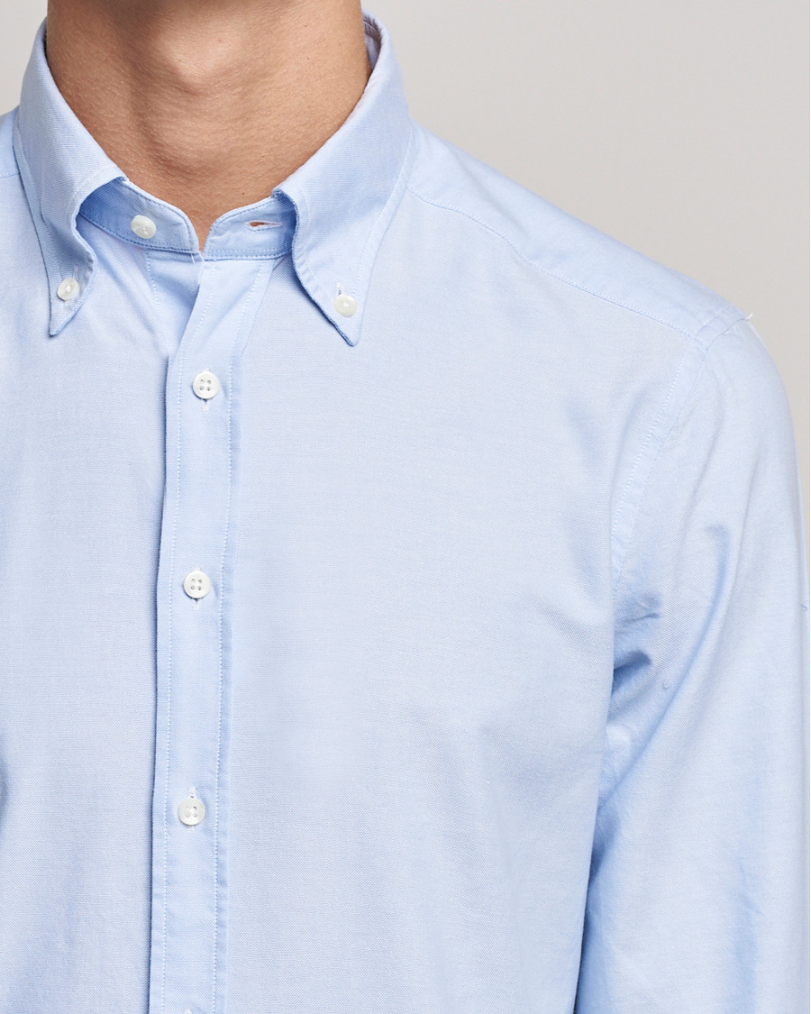 Herren | Hemden | Stenströms | Slimline Oxford Shirt Light Blue