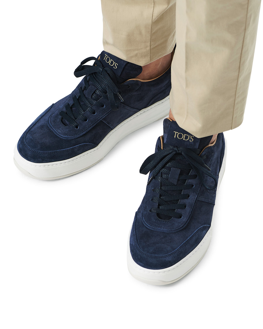 Herren | Tod's Cassetta Alta Sneaker Navy Suede | Tod's | Cassetta Alta Sneaker Navy Suede