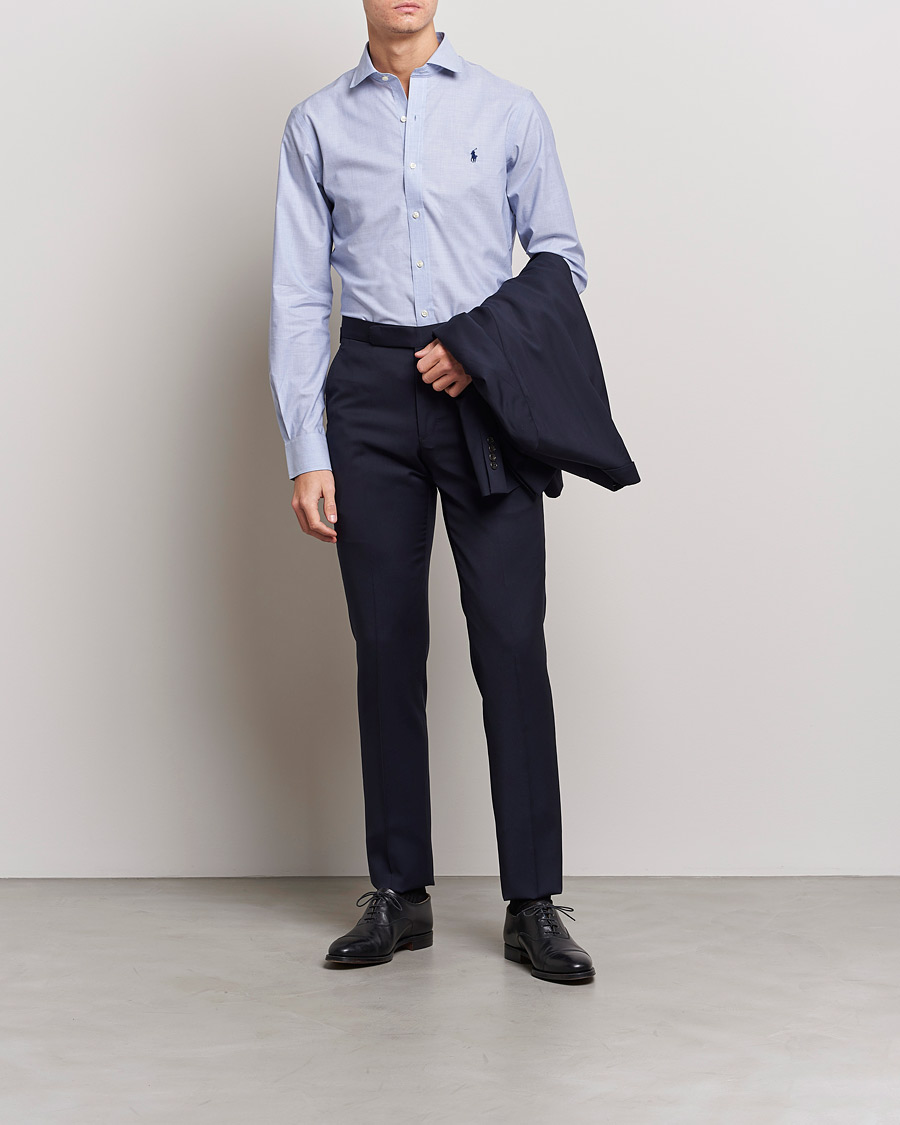 Herren | Hemden | Polo Ralph Lauren | Slim Fit Poplin Cut Away Dress Shirt Light Blue