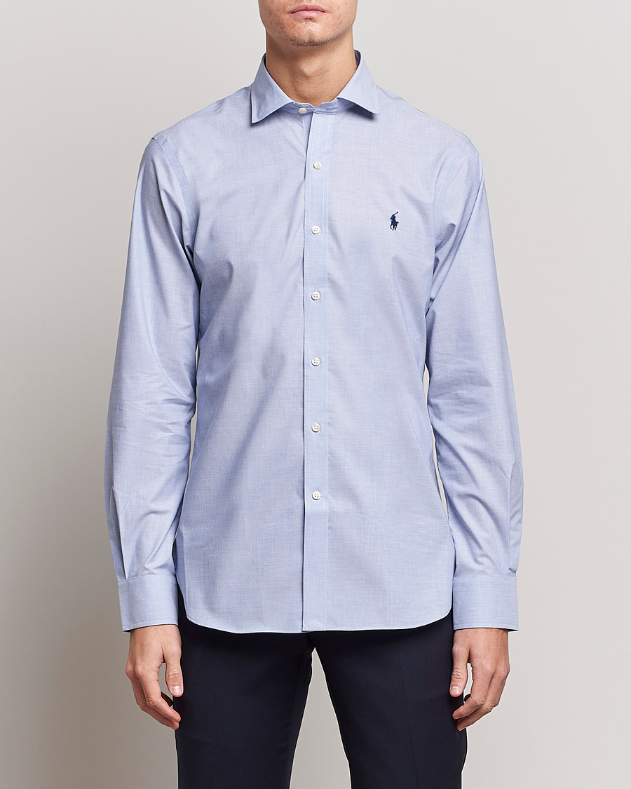 Herren |  | Polo Ralph Lauren | Slim Fit Poplin Cut Away Dress Shirt Light Blue