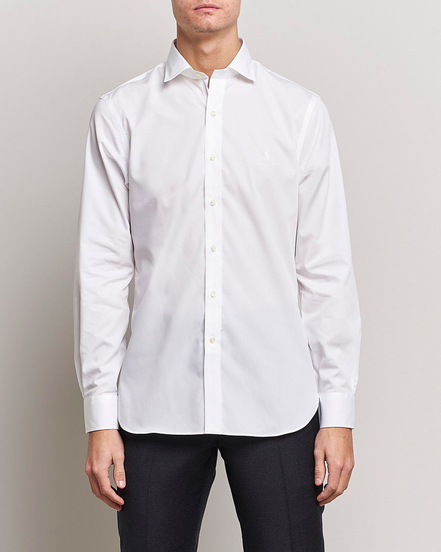 Herren | Hemden | Polo Ralph Lauren | Slim Fit Poplin Cut Away Dress Shirt White