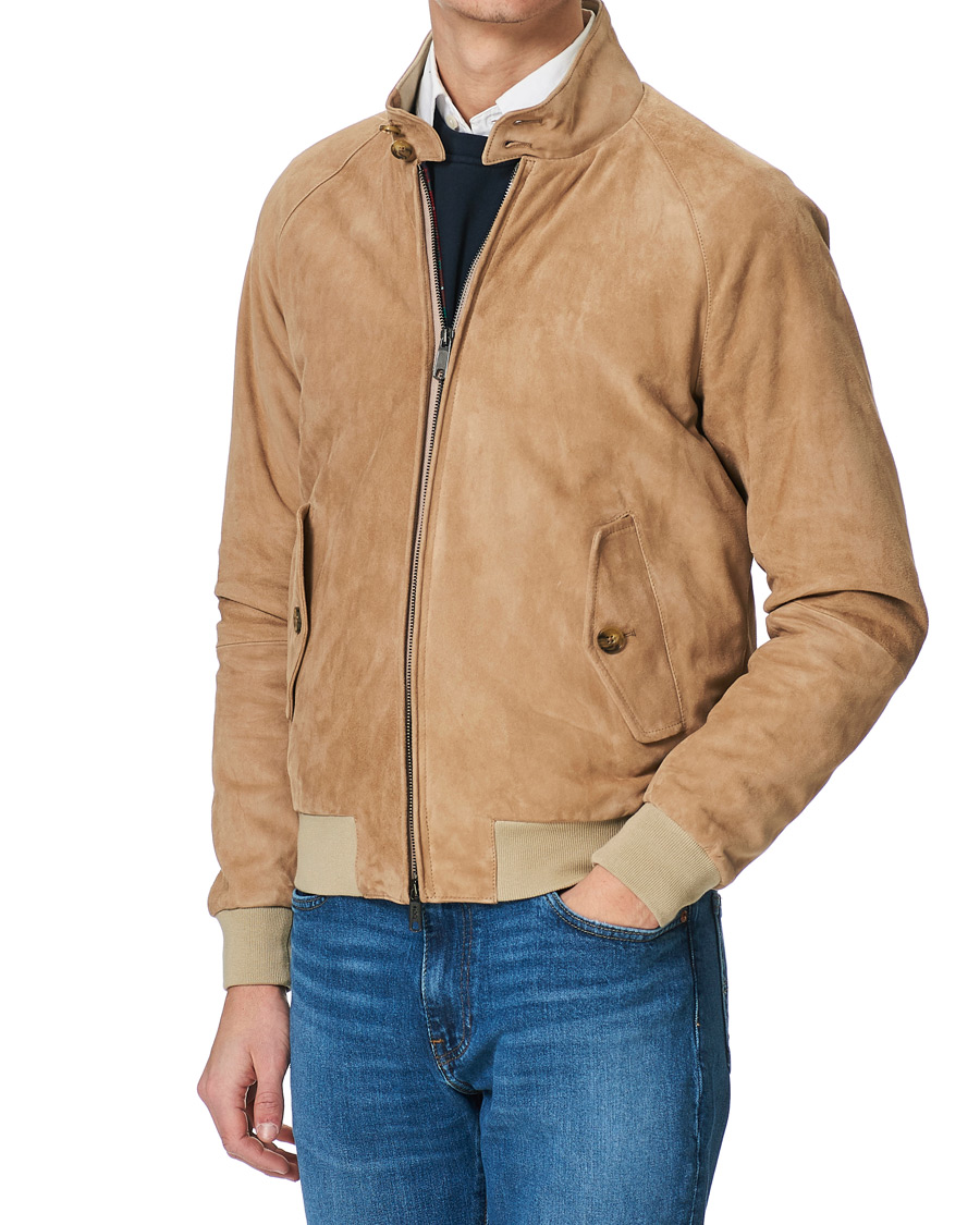 Herren | Jacken | Baracuta | G9 Suede Jacket Sand Stone