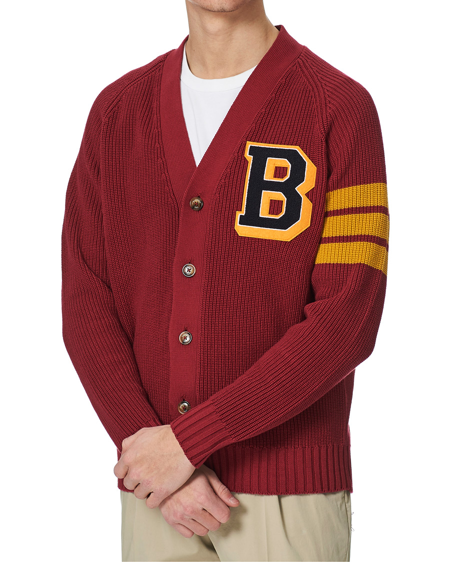 Red cotton cardigan hotsell
