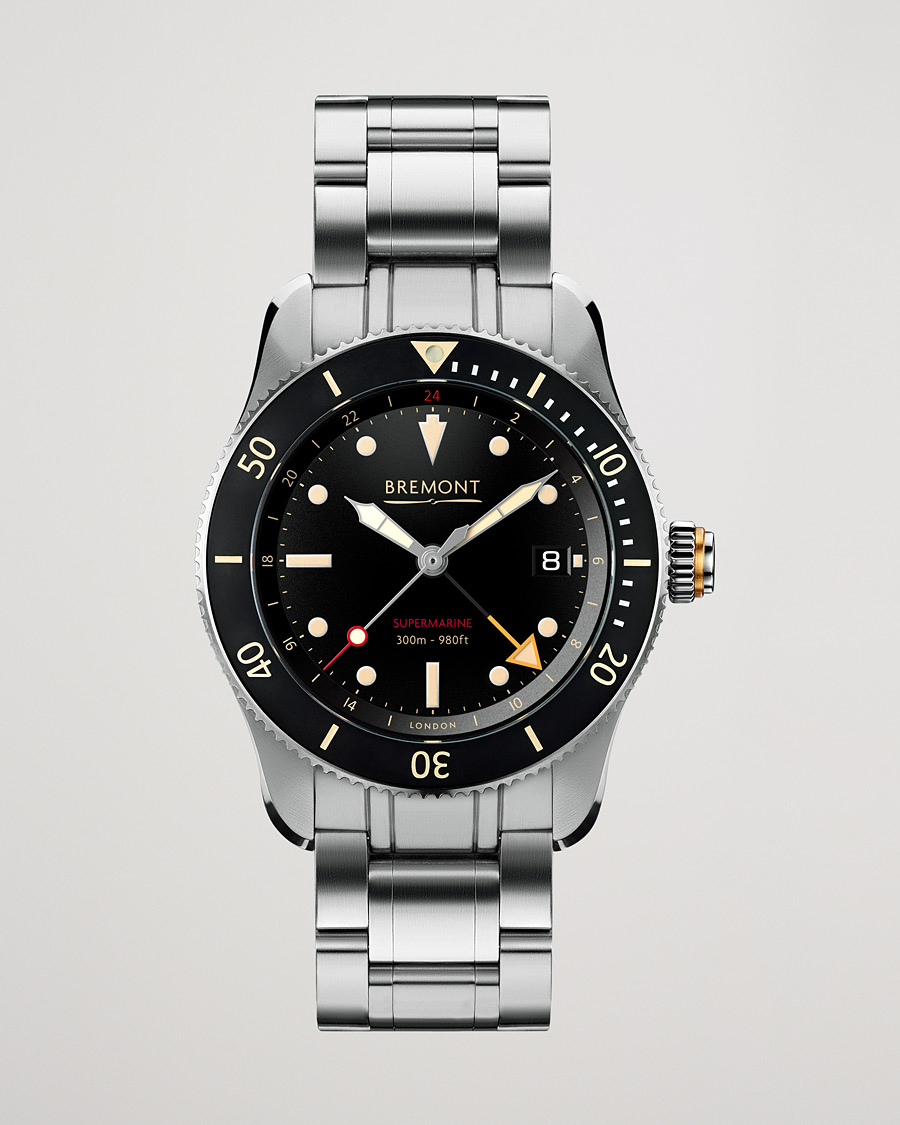 Herren |  | Bremont | S302 Supermarine GMT 40mm Steel Bracelet Black Dial