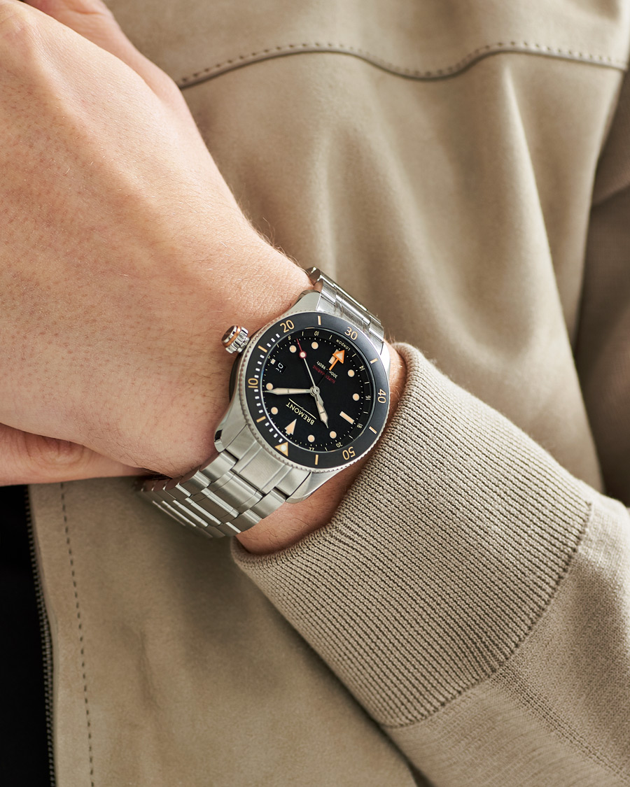 Herren | Fine watches | Bremont | S302 Supermarine GMT 40mm Steel Bracelet Black Dial