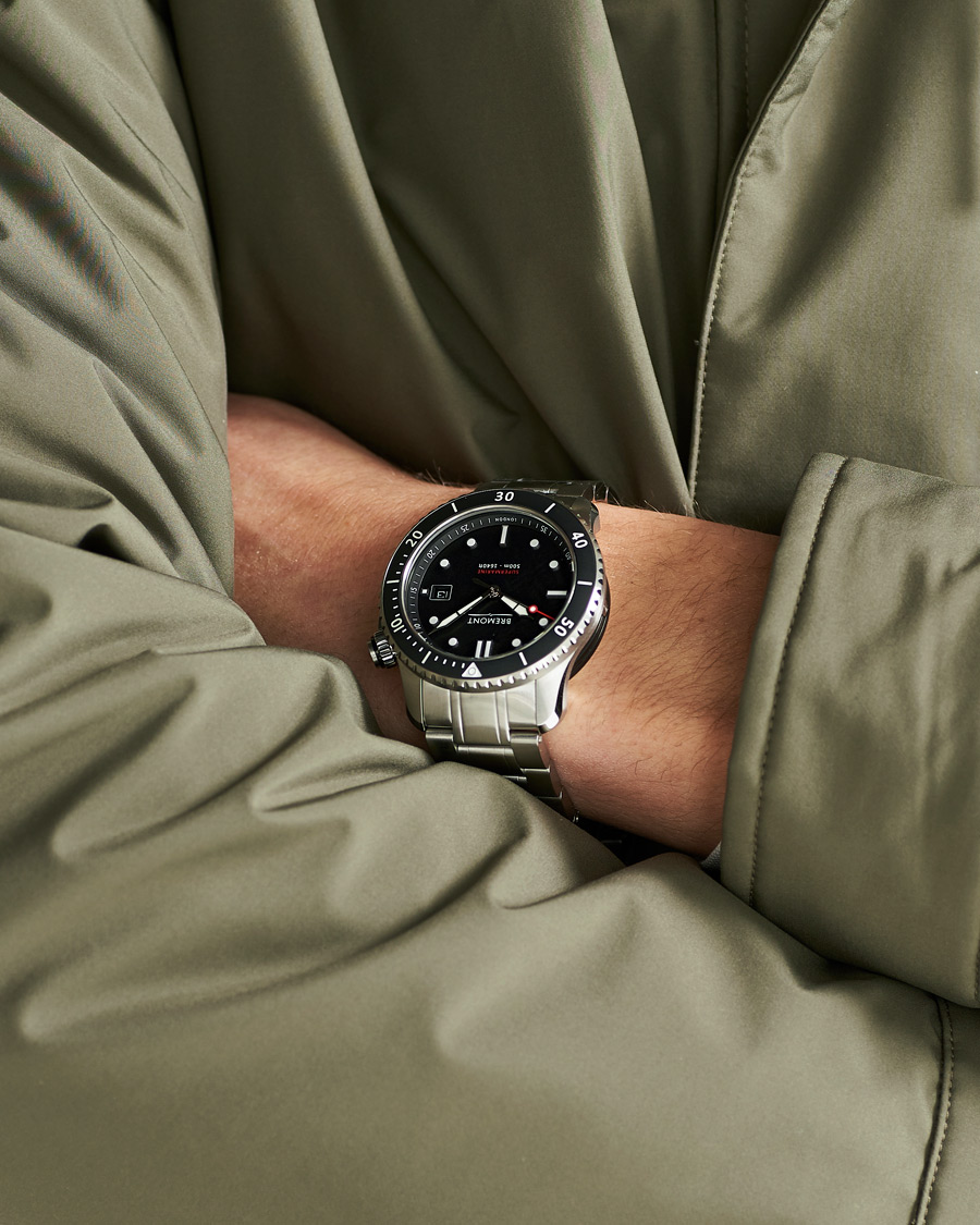Herren | Bremont S500 Supermarine 43mm Steel Bracelet Black Dial | Bremont | S500 Supermarine 43mm Steel Bracelet Black Dial