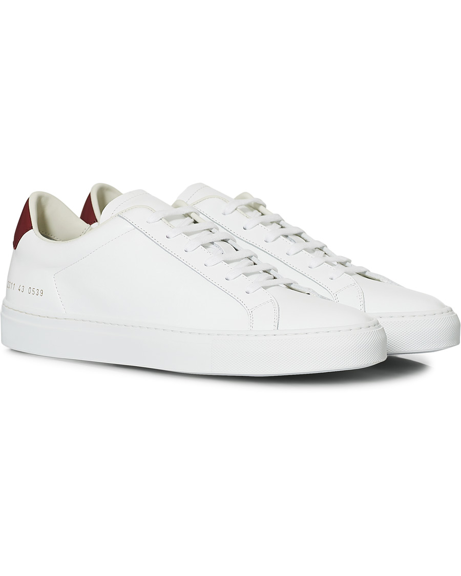 Herren | Common Projects Retro Low Sneaker White/Red | Common Projects | Retro Low Sneaker White/Red