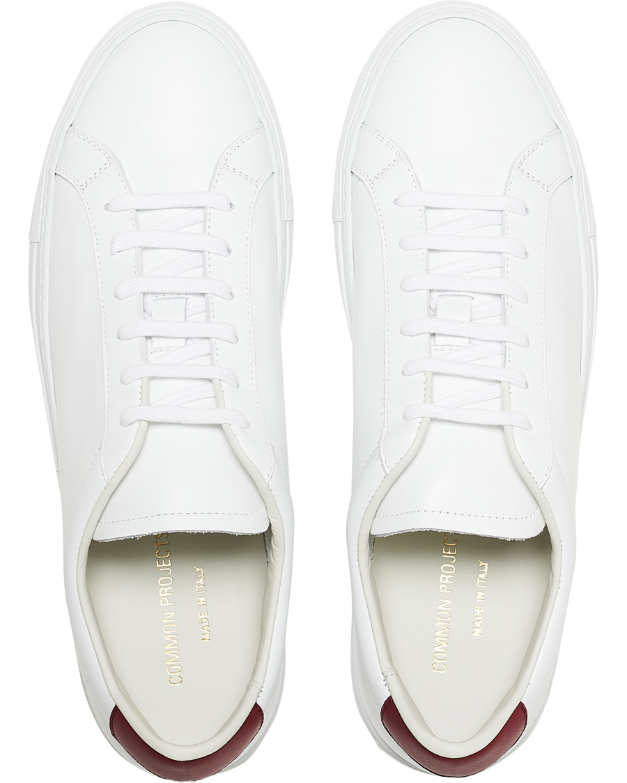 Herren | Common Projects Retro Low Sneaker White/Red | Common Projects | Retro Low Sneaker White/Red