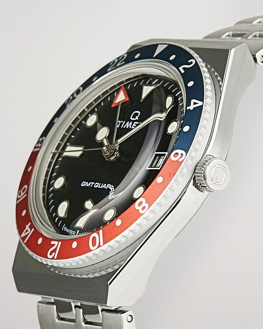 Herren | Timex Q Diver GMT 38mm Navy/Red | Timex | Q Diver GMT 38mm Navy/Red