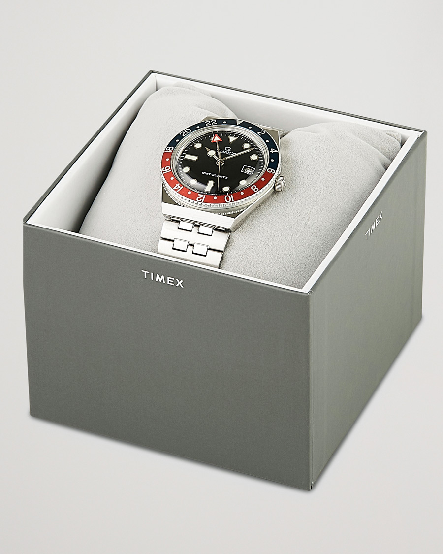 Herren | Timex Q Diver GMT 38mm Navy/Red | Timex | Q Diver GMT 38mm Navy/Red