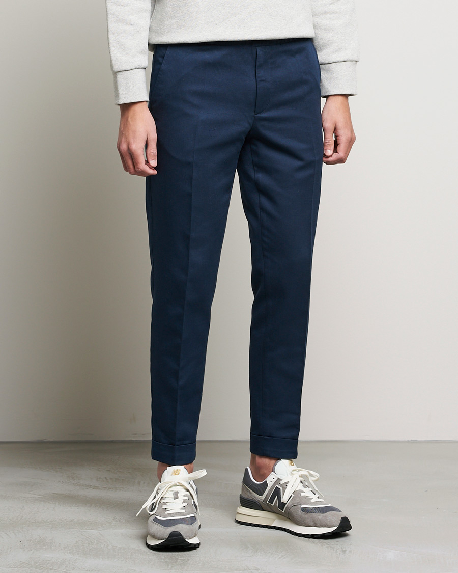 Herren | Hosen | Filippa K | Terry Linen Trousers Navy
