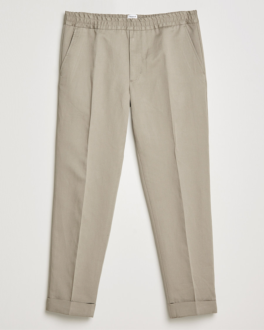 Herren | Hosen | Filippa K | Terry Linen Trousers Light Taupe