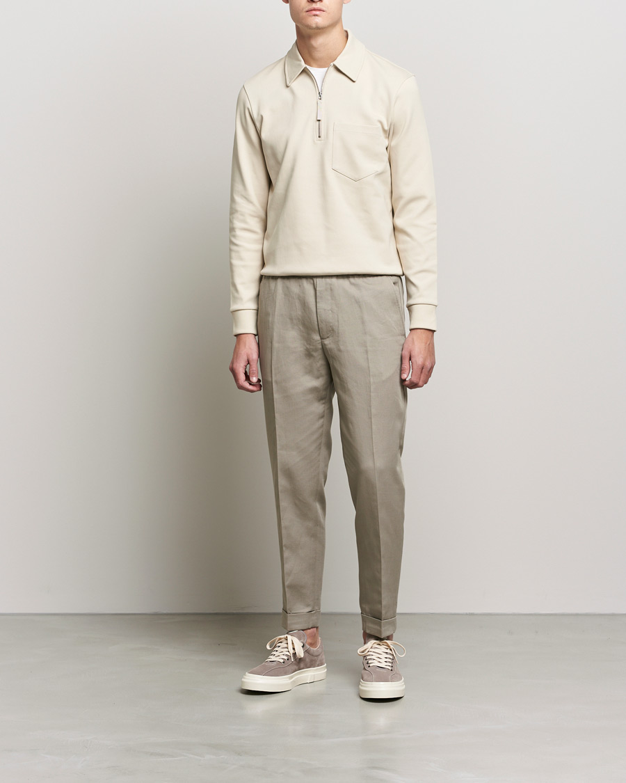 Herren | Sommer-Styles | Filippa K | Terry Linen Trousers Light Taupe