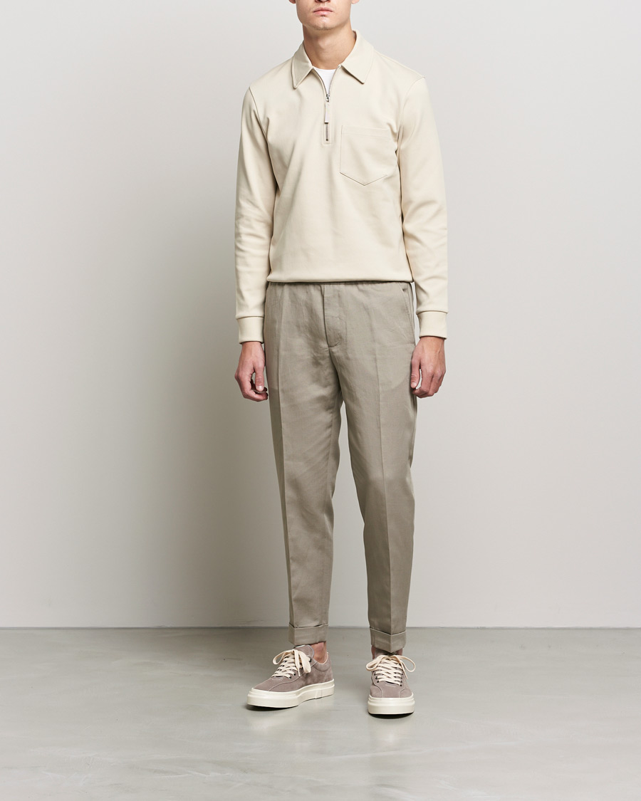 Herren | Hosen | Filippa K | Terry Linen Trousers Light Taupe