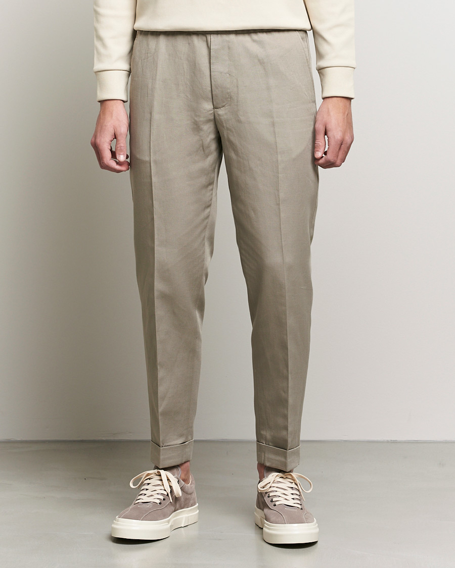 Herren | Hosen | Filippa K | Terry Linen Trousers Light Taupe