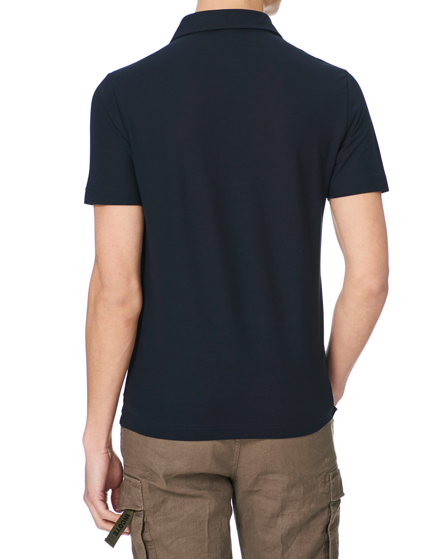 Herren | Poloshirts | Zanone | Ice Cotton Short Sleeve Polo Navy