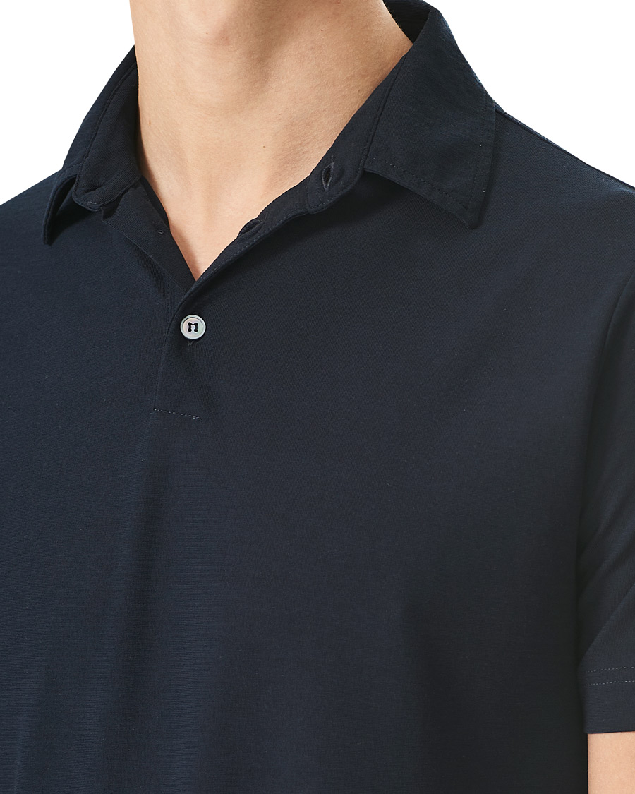 Herren | Poloshirts | Zanone | Ice Cotton Short Sleeve Polo Navy