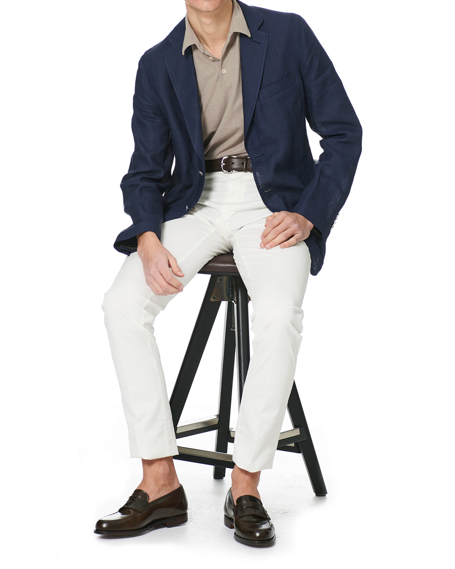 Herren | Sakkos | Brioni | Deconstructed Linen Patch Pocket Blazer Navy
