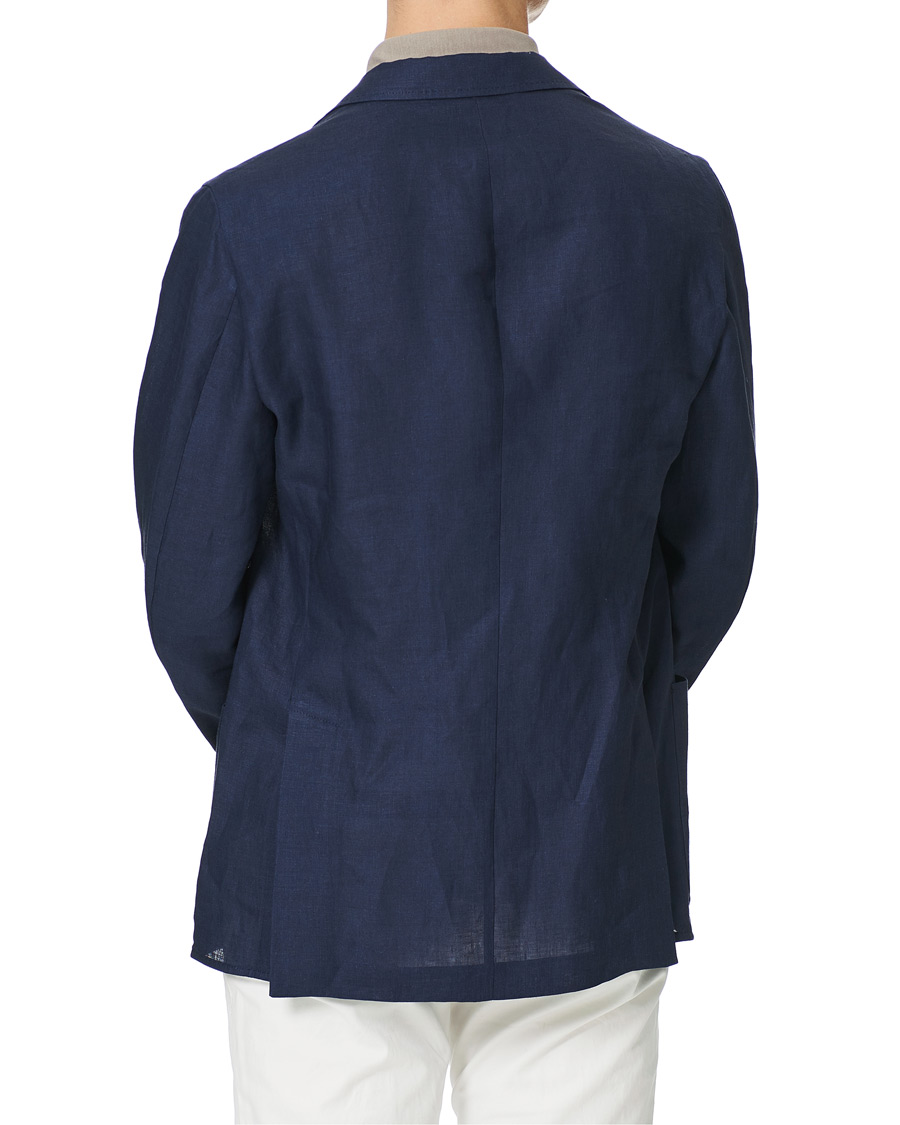 Herren | Sakkos | Brioni | Deconstructed Linen Patch Pocket Blazer Navy