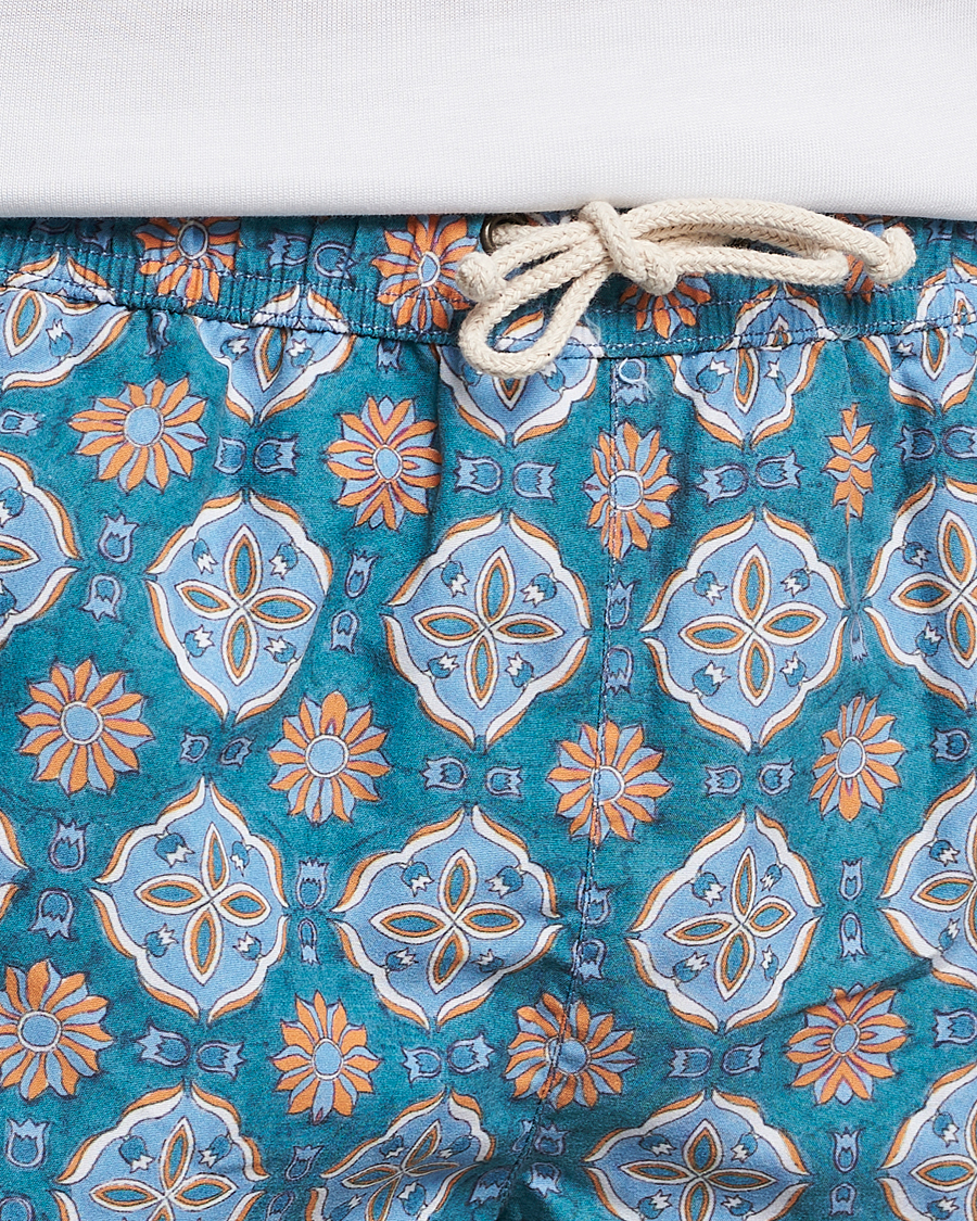 Herren | Badehosen | Ripa Ripa | Maestrale Printed Swimshorts Green/Blue