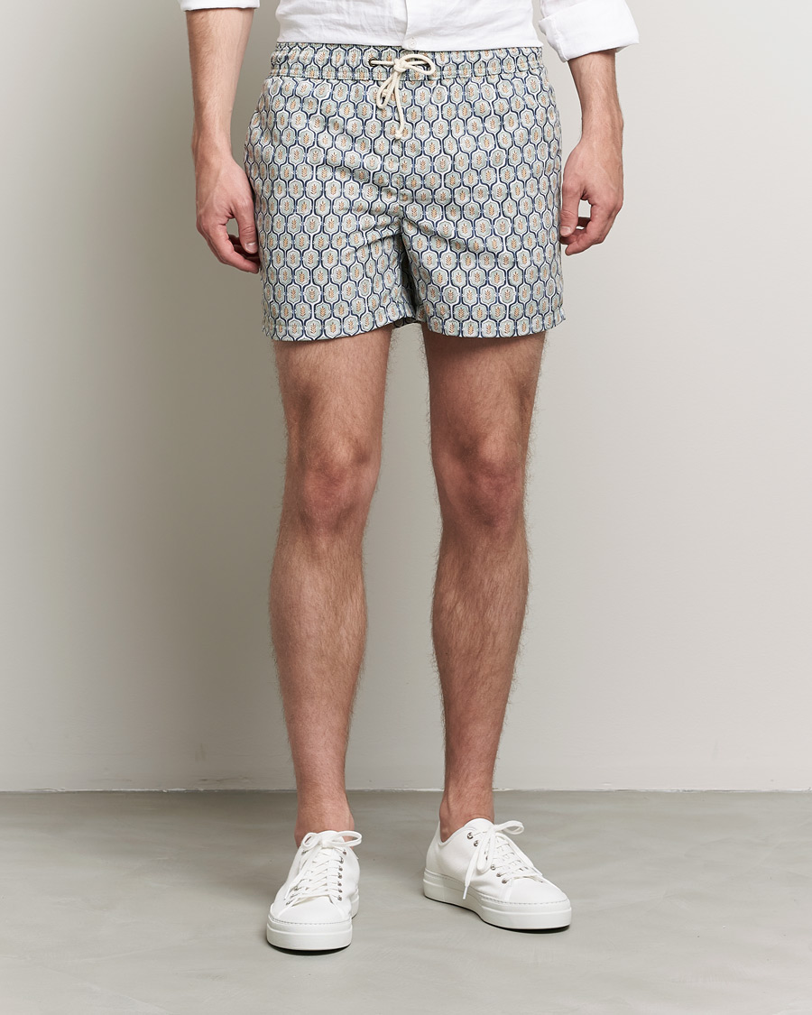 Herren | Kleidung | Ripa Ripa | Leaf Printed Swimshorts Light Green