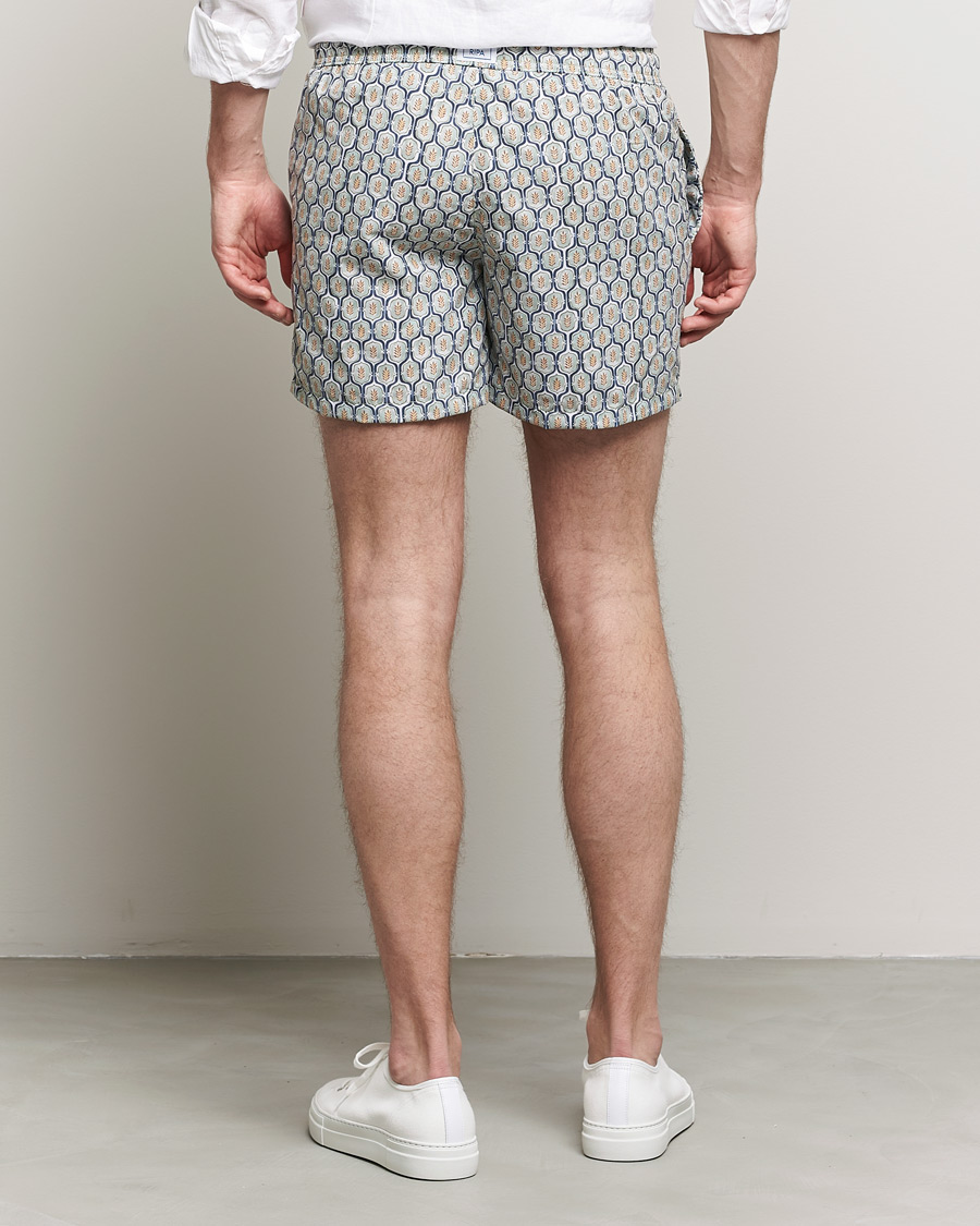 Herren | Badehosen | Ripa Ripa | Leaf Printed Swimshorts Light Green