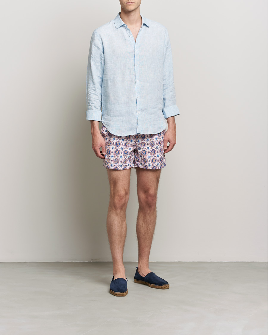 Herren | Sommer-Styles | Ripa Ripa | Printed Swimshorts Offwhite/Blue