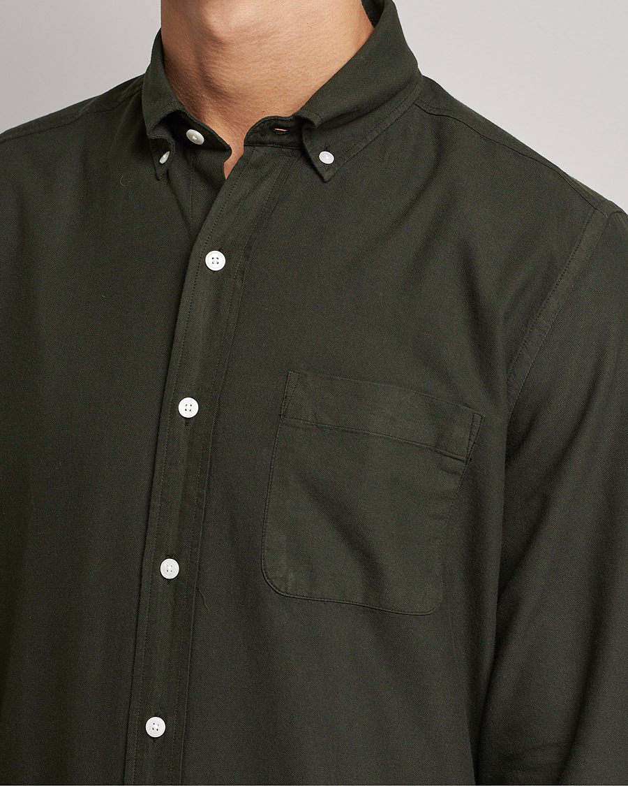 Herren | Hemden | A Day's March | Moorgate Dyed Oxford Shirt Seaweed
