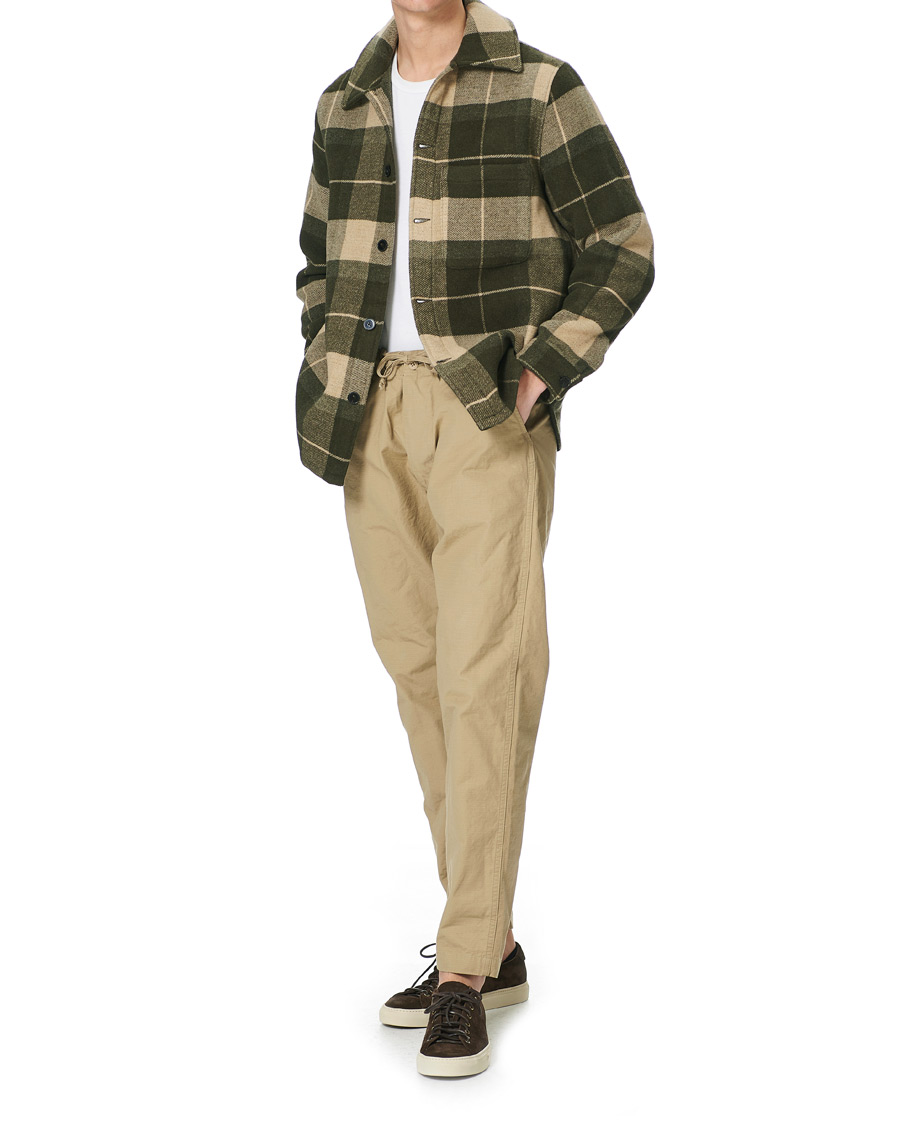 Herren | Jacken | A Day's March | Epernay Checked Wool Overshirt Moss Checked