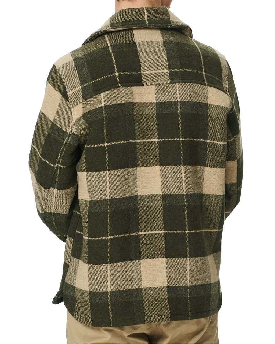 Herren | Jacken | A Day's March | Epernay Checked Wool Overshirt Moss Checked