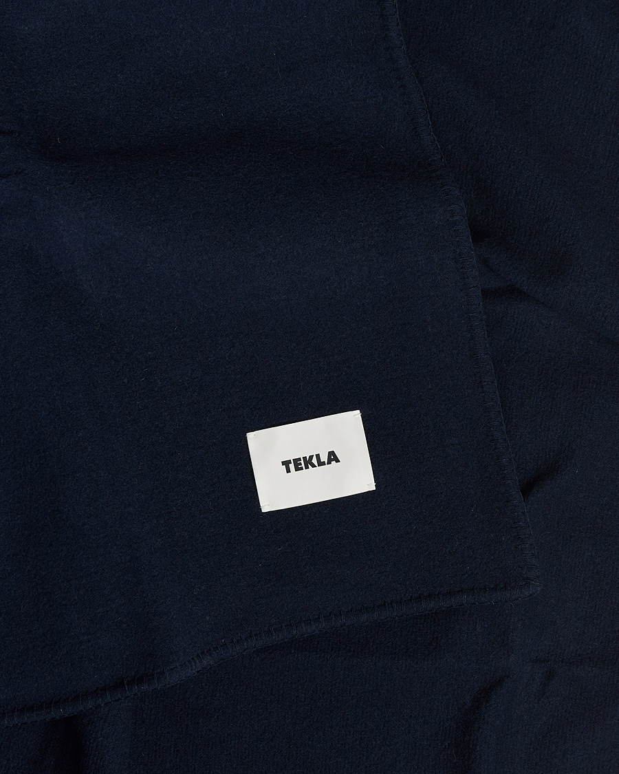 Herren |  | Tekla | Merino Wool Blanket Dark Blue