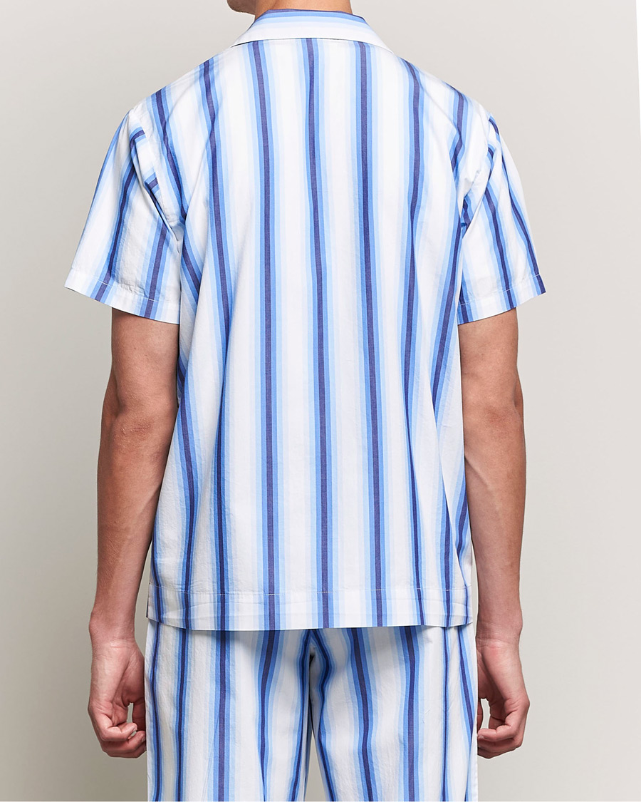 Herren | Schlafanzüge & Bademäntel | Tekla | Poplin Pyjama Short Sleeve Shirt Blue Marquee